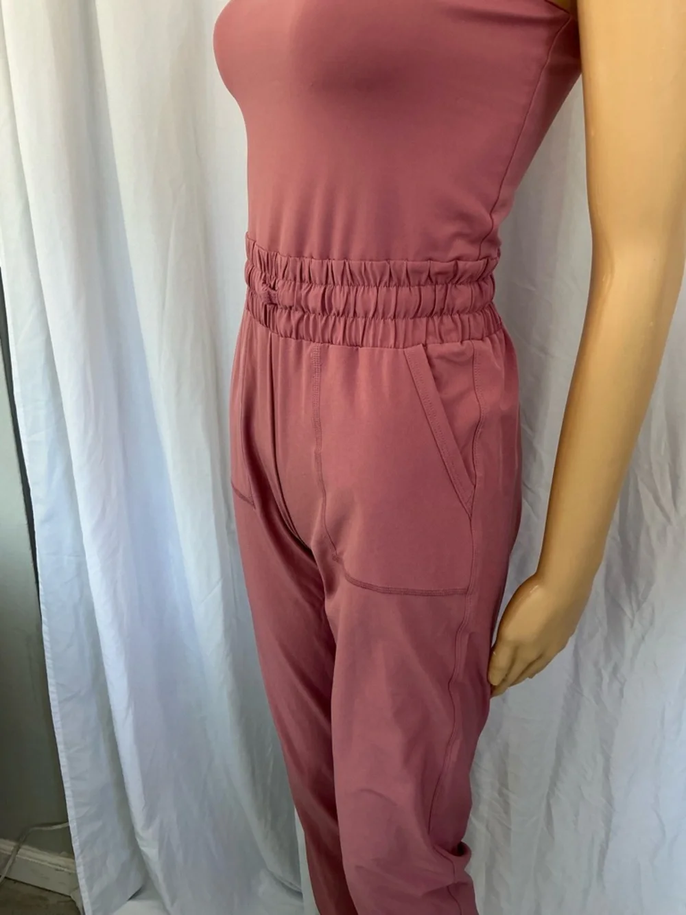 Abercrombie & Fitch Mauve Pink Tank Jumpsuit with Elastic Waist Girls 11/12